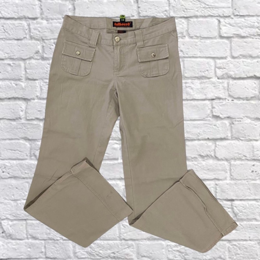 Y2k Low Rise Wide Leg Khaki Pants
